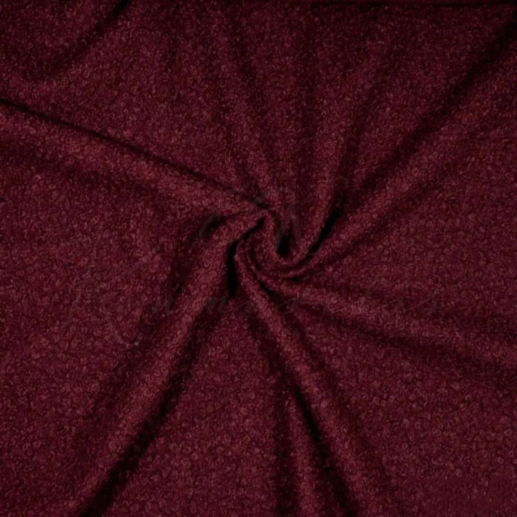 Boucle Fabric-Burgundy