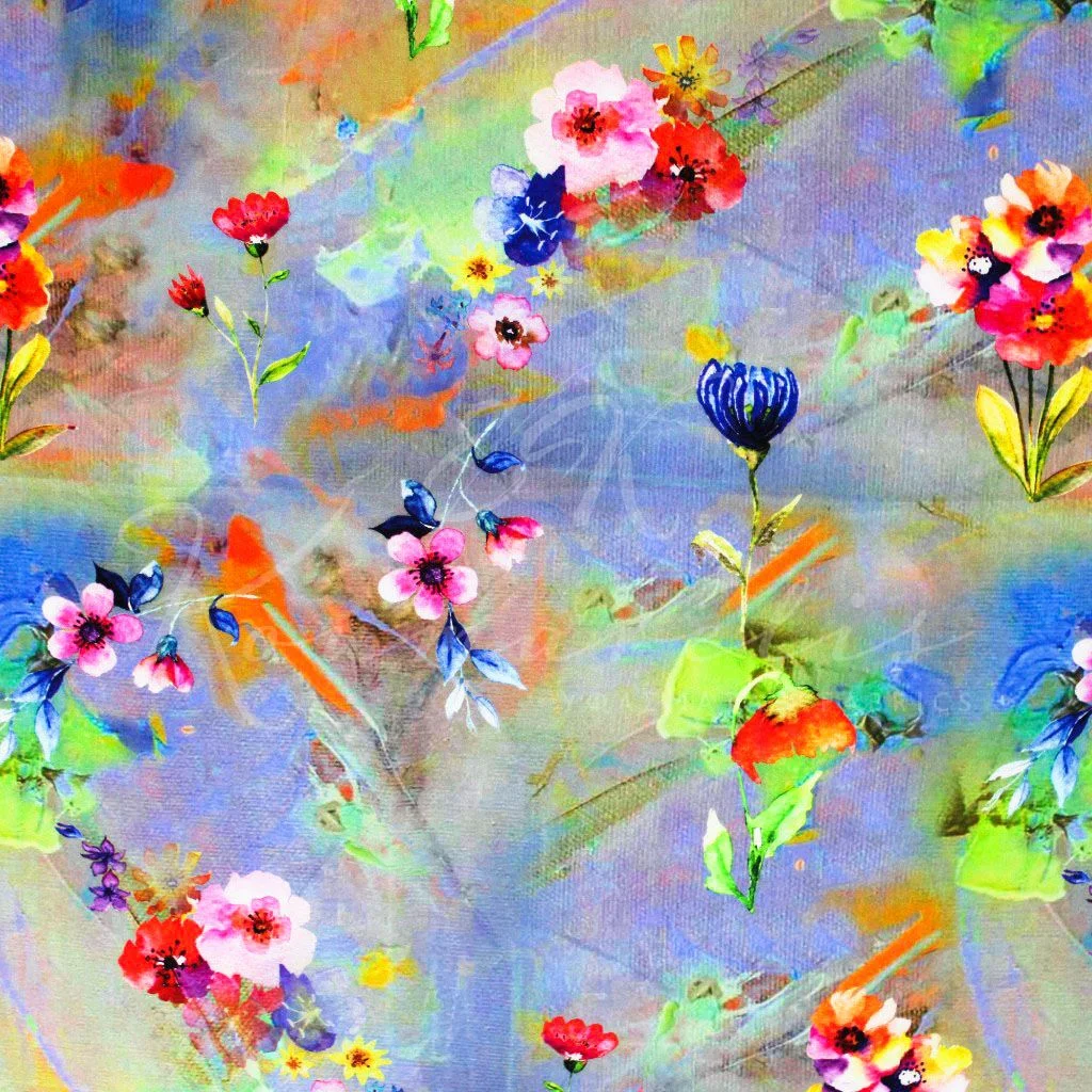 Viscose - Floral Painting