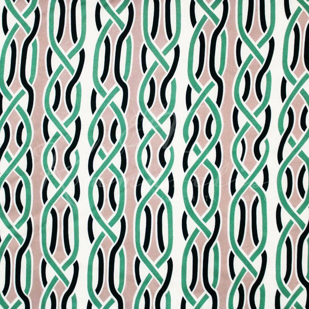 Κρεπ Σατέν Silk Touch - Vintage Chain Πράσινο