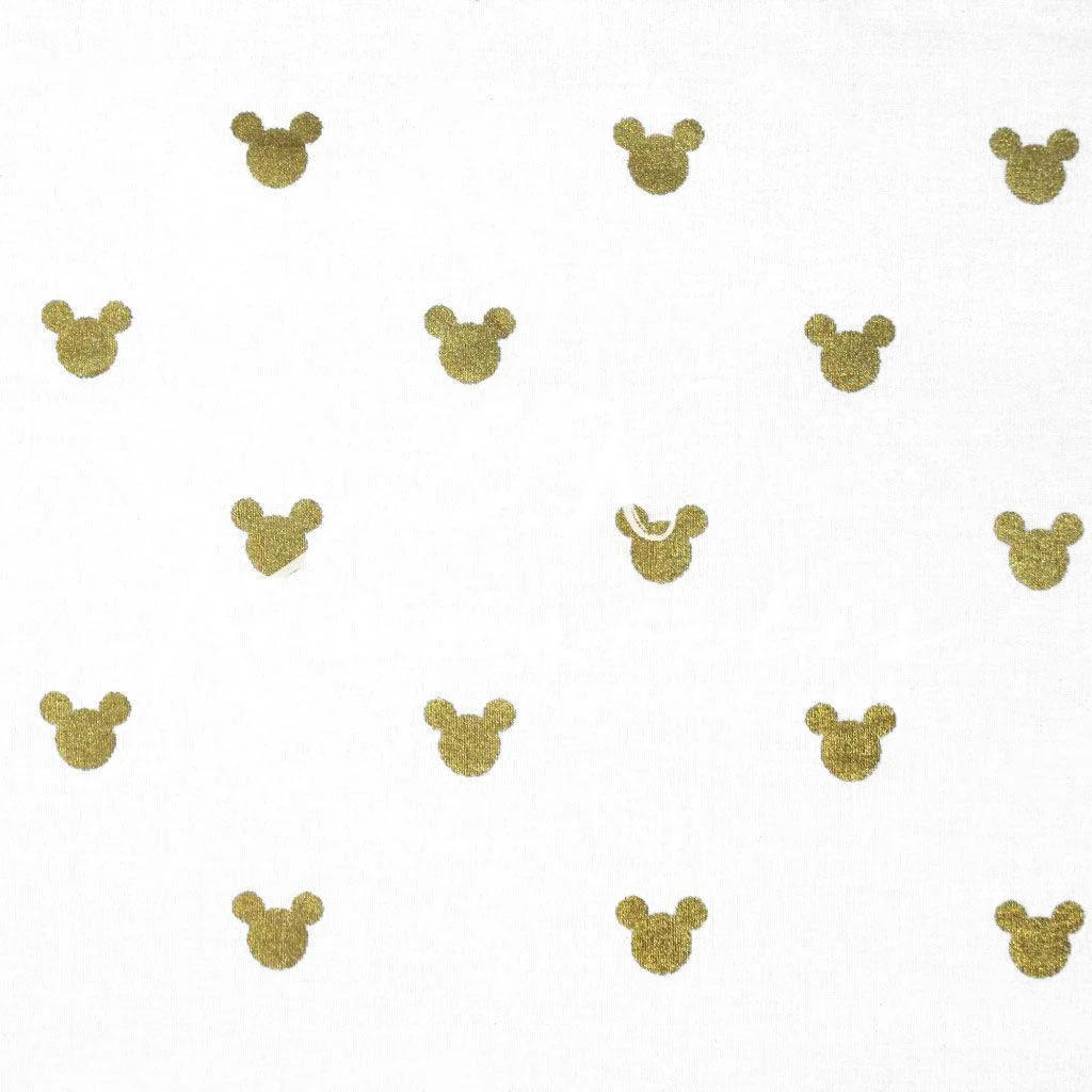 Σεντονόπανο 100% Βαμβάκι - Μίκυ Glitter Χρυσό - 1