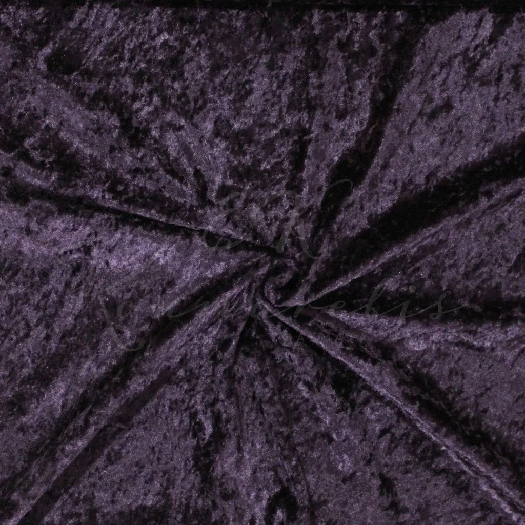 Velvet Crushed Velour - Dark Purple
