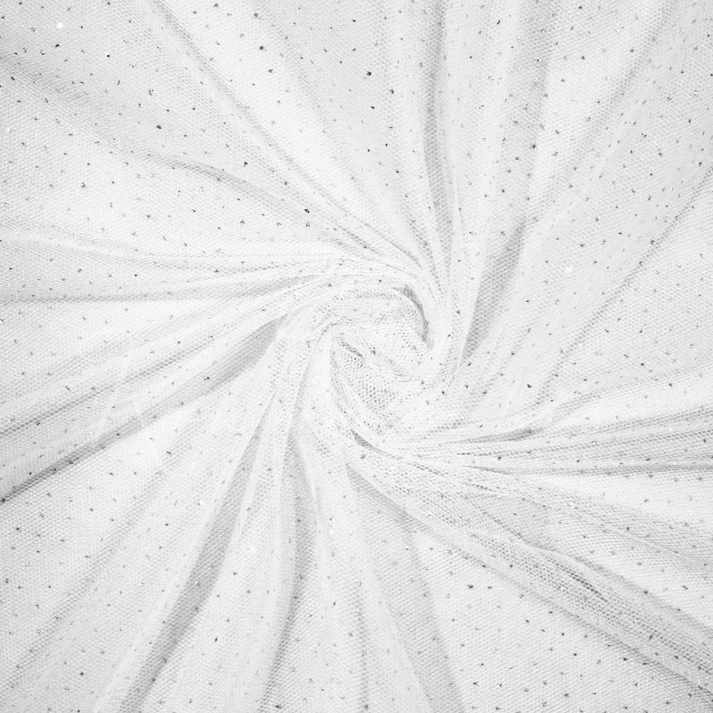 Τούλι με Στρας Glitter - Ασημί - 1