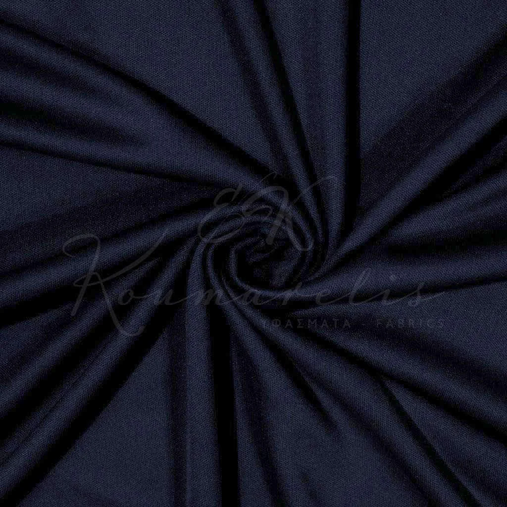 Φόδρα Ελαστική Interlock - Μπλε Σκούρο - 1