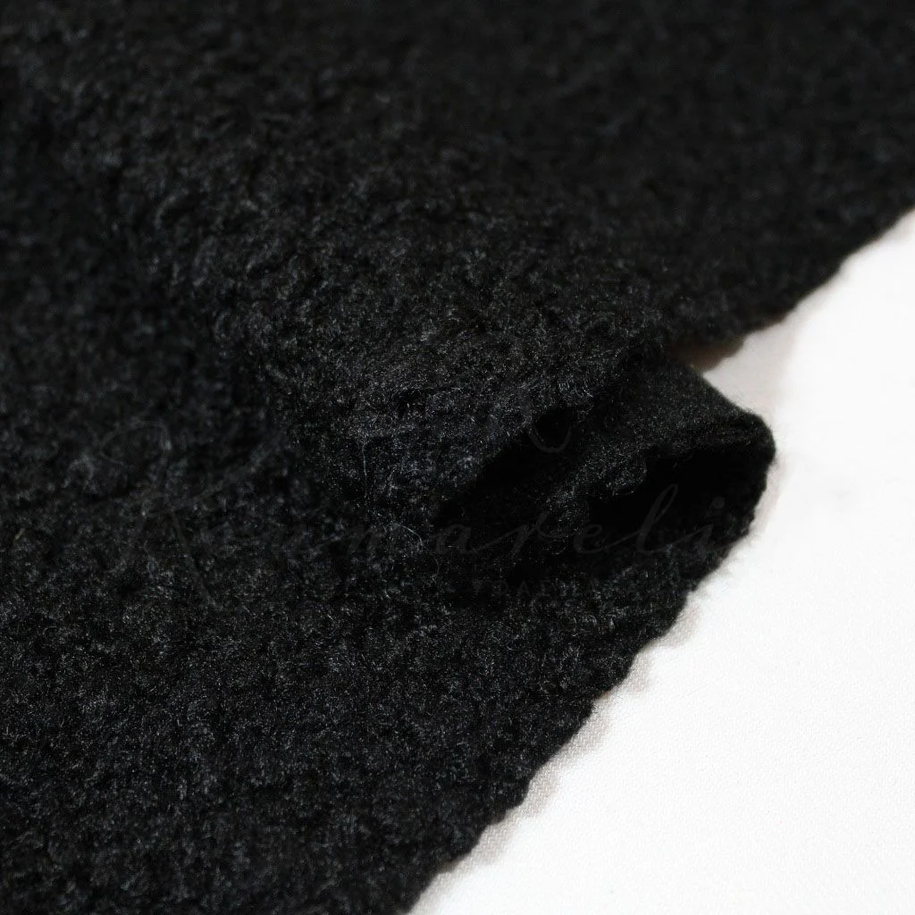 Boucle Fabric - Black - 2