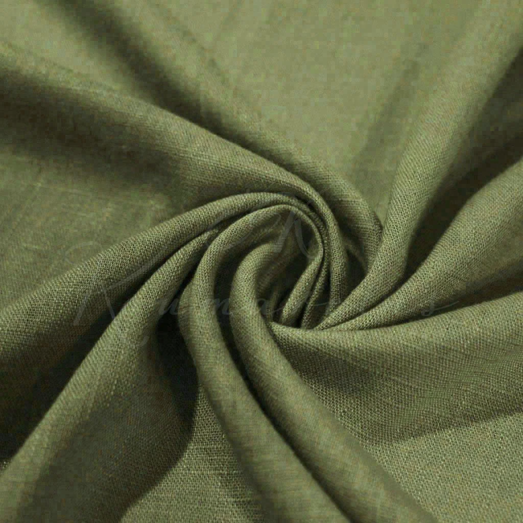 Linen with Viscose - Light Olive - 1