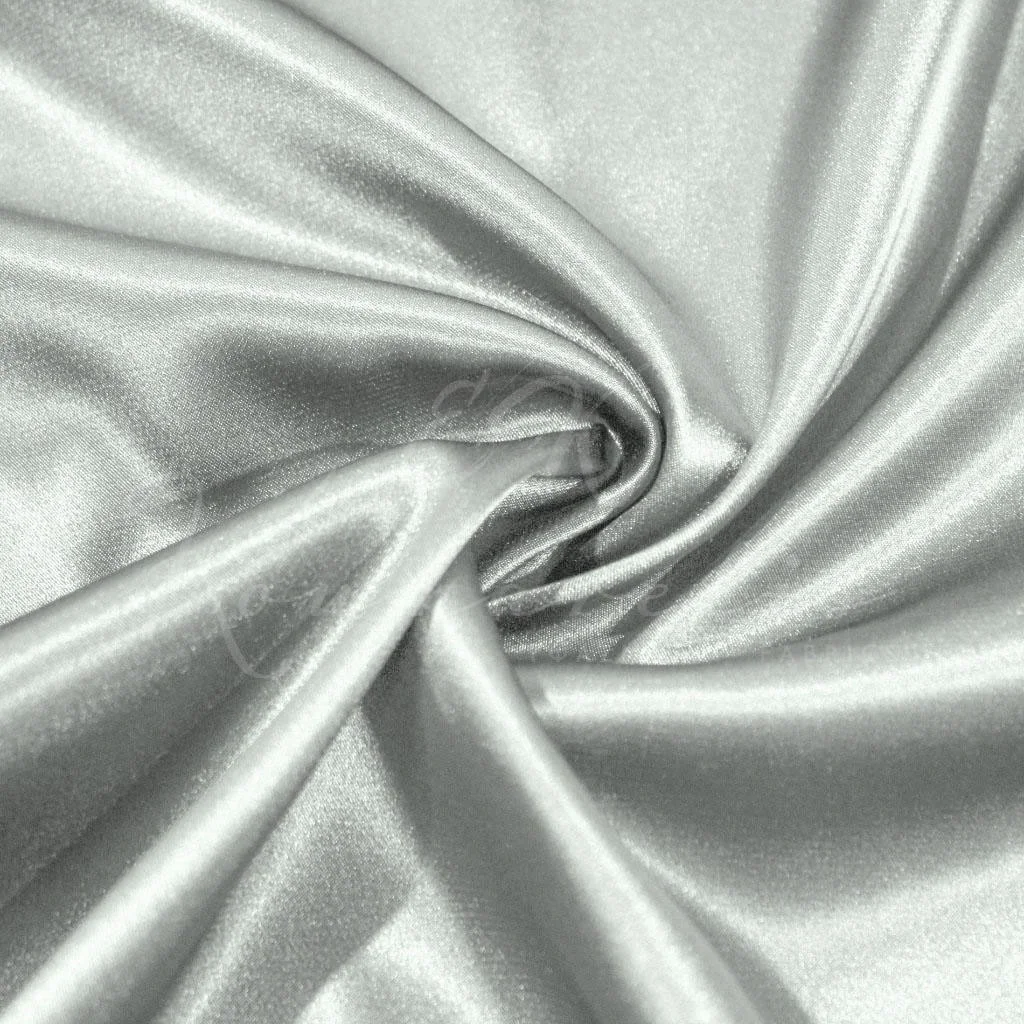 Crepe Satin Elastic - Grey Almond Green - 1