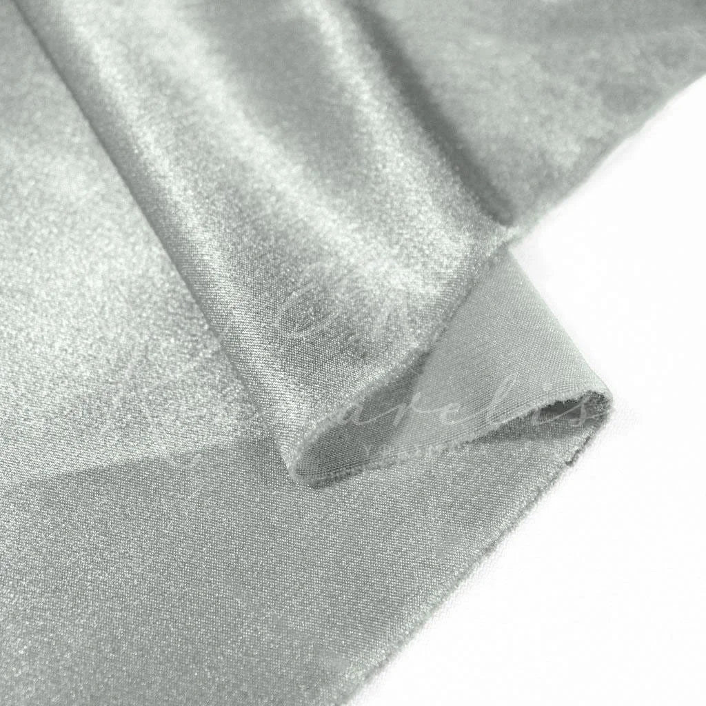 Crepe Satin Elastic - Grey Almond Green - 2