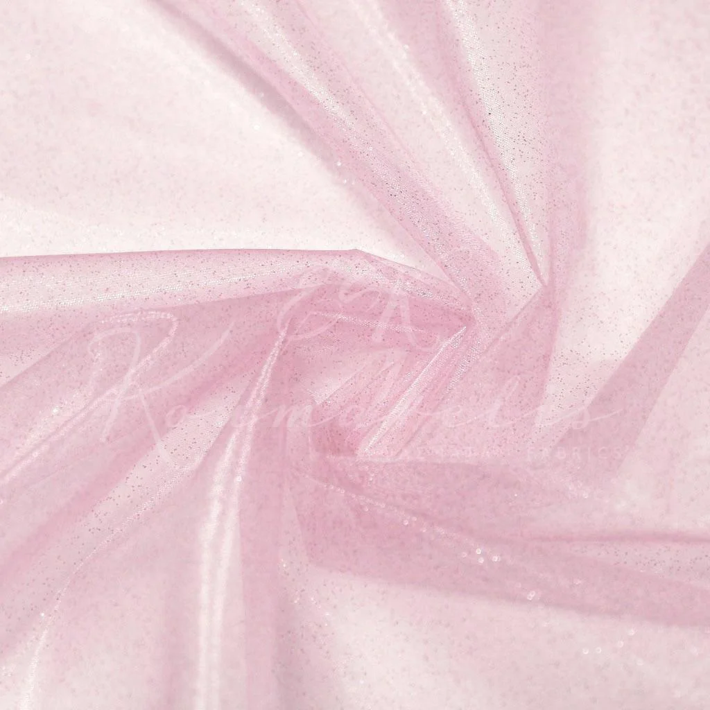 Organza Glitter - Baby Pink
