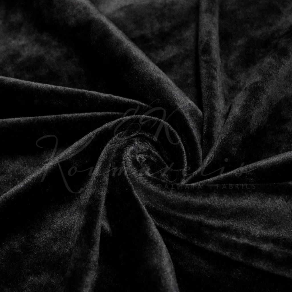 Βελουτέ Ελαστικό SUPER SOFT (Φορμόπανο) - Μαύρο - 1
