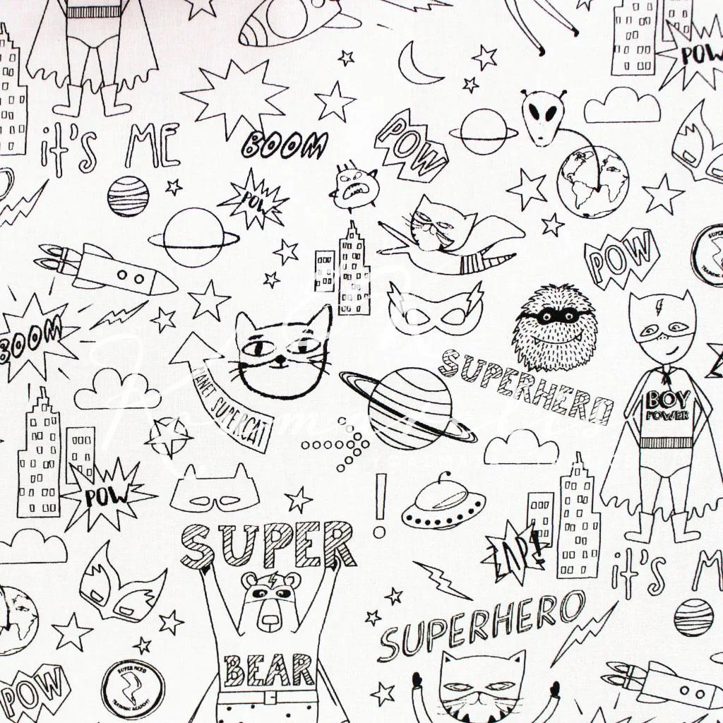 Ποπλίνα Color Me 100% Βαμβάκι - Superheroes - 1