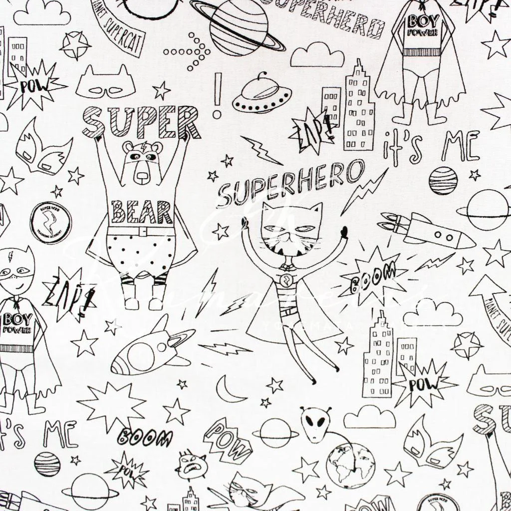 Ποπλίνα Color Me 100% Βαμβάκι - Superheroes - 2