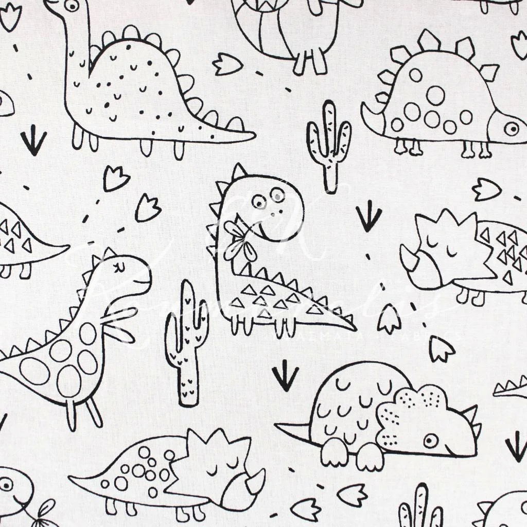 Ποπλίνα Color Me 100% Βαμβάκι - Δεινόσαυροι - 1