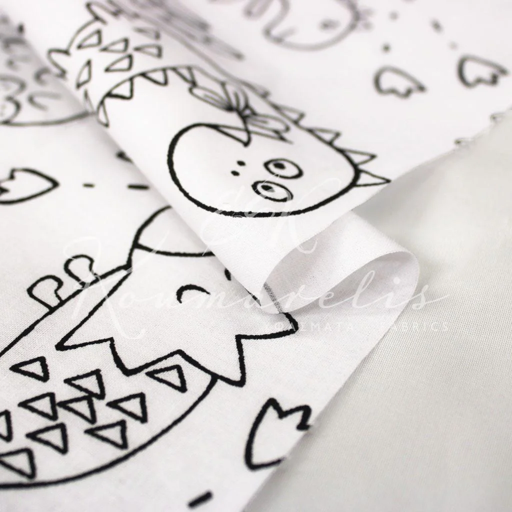 Ποπλίνα Color Me 100% Βαμβάκι - Δεινόσαυροι - 2