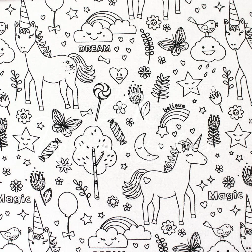 Ποπλίνα Color Me 100% Βαμβάκι - Μονόκεροι - 1