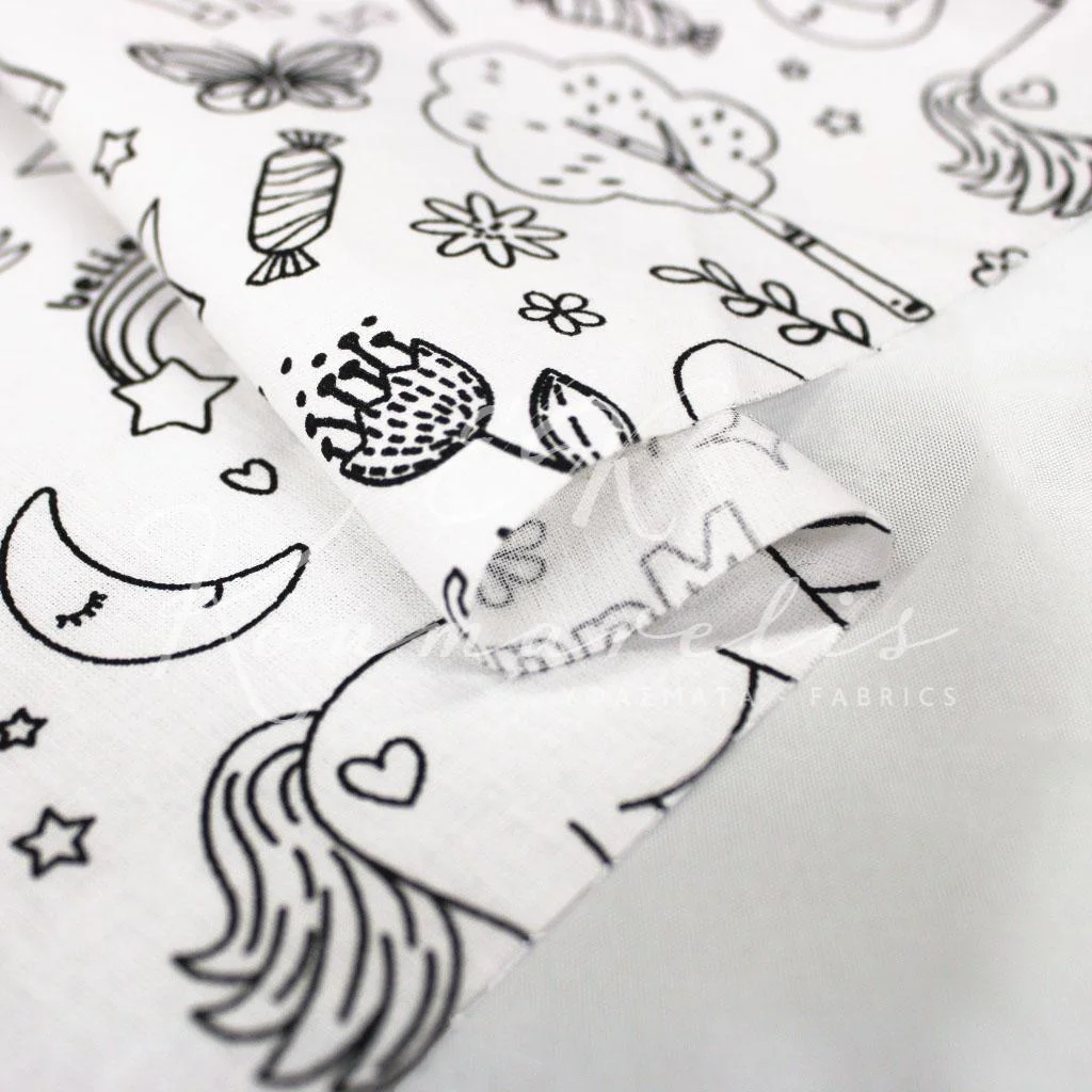 Ποπλίνα Color Me 100% Βαμβάκι - Μονόκεροι - 2