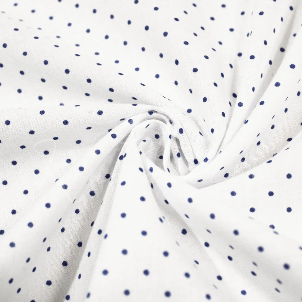 Ποπλίνα Βαμβακερή - Πουα Μπλε Σκούρο - 1