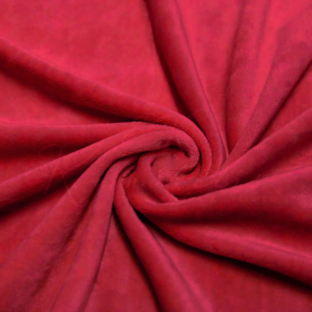 Velour Elastic SUPER SOFT (Velour Track) - Cherry Red - 1