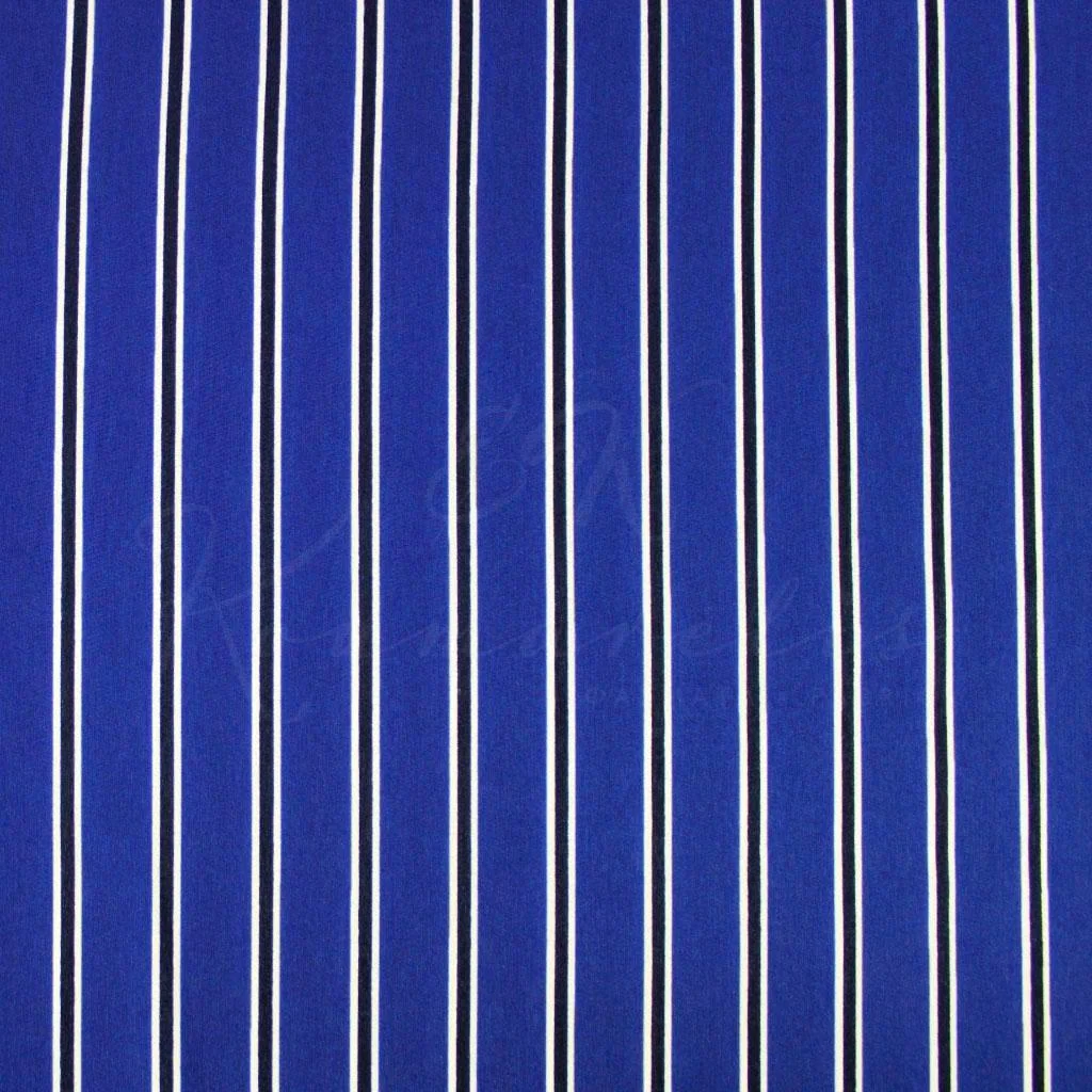 Μαροκέν Ελαστικό - Ριγέ Μπλε Ρουα - 1
