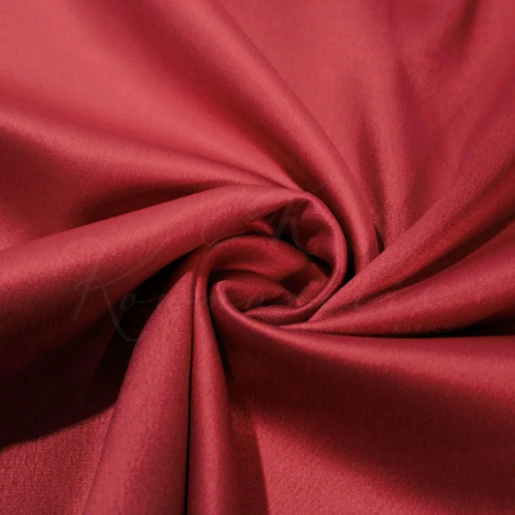 Rasmir Crepe Satin - Burgundy - 1