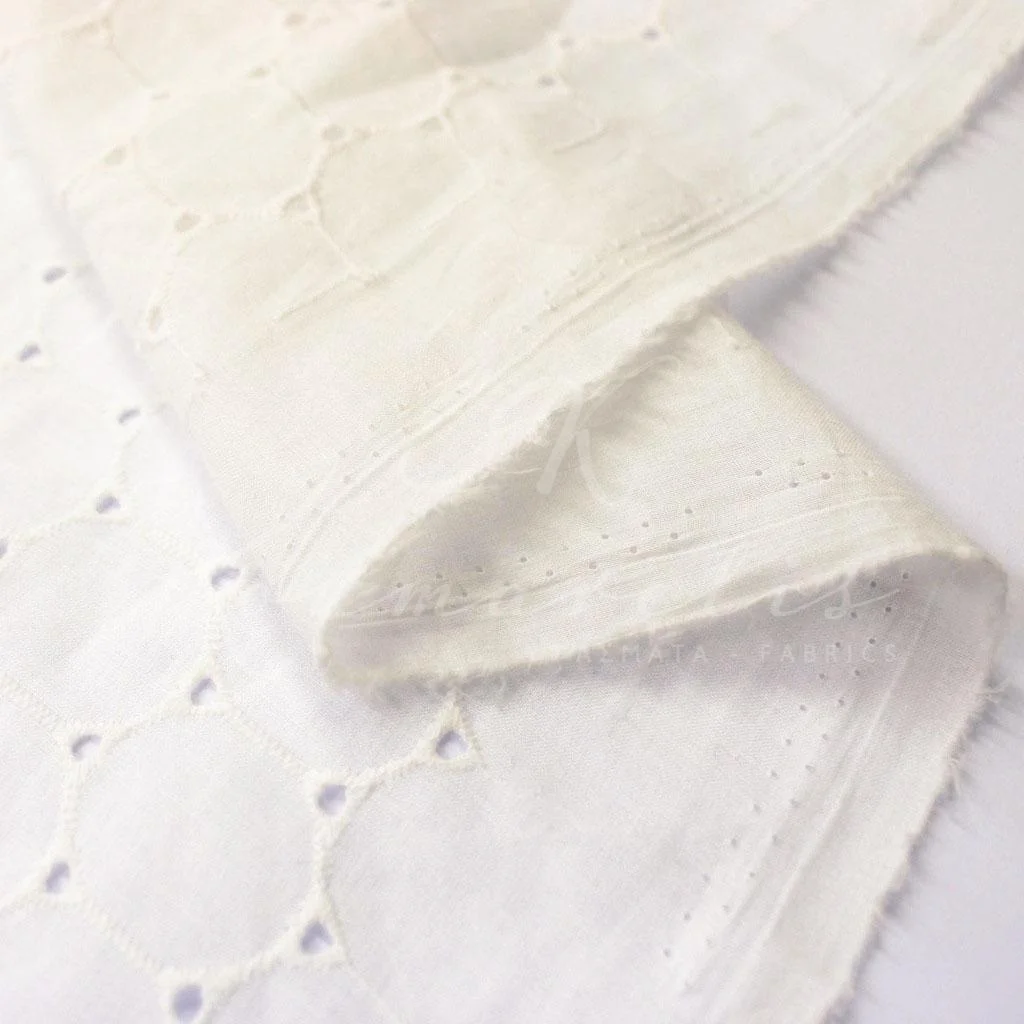 Βαμβακερό Μπροντερί - Σπασμένο Λευκό - 2