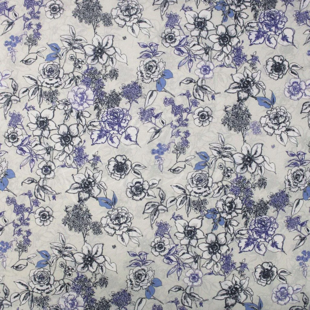 Stable Printed Lining – Floral - 1