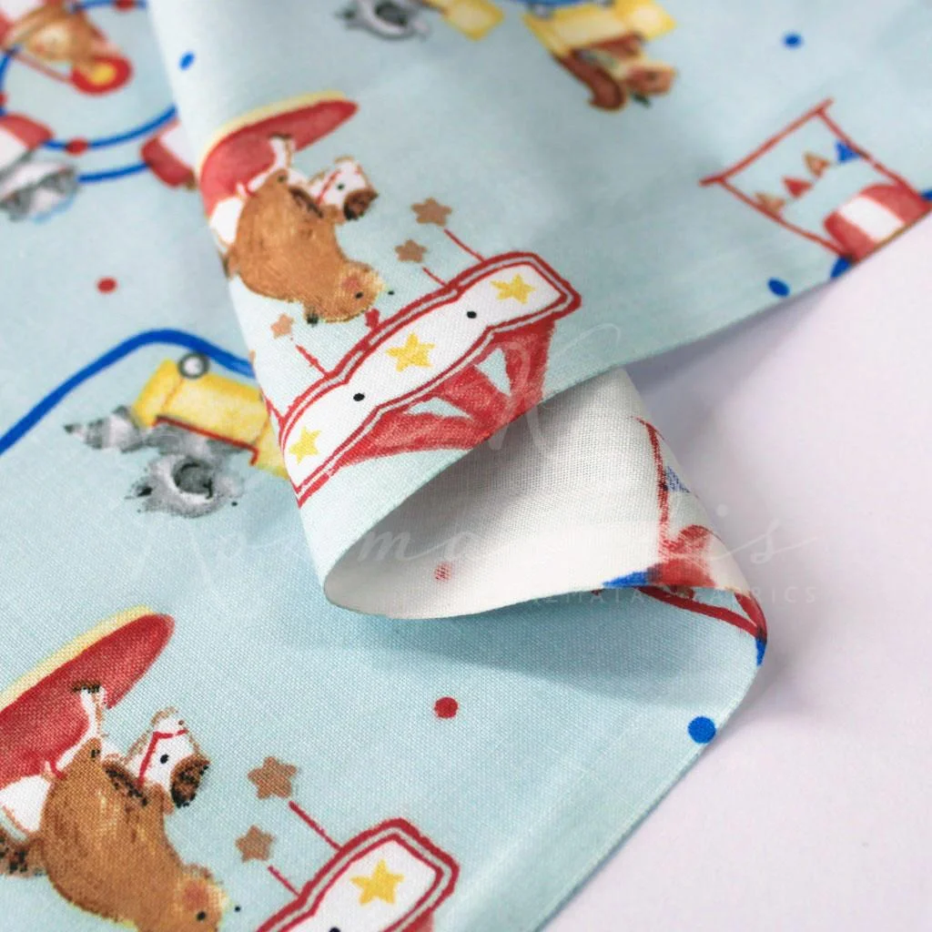 Σεντονόπανο 100% Βαμβάκι - Ζωάκια στο Λούνα Πάρκ - 2