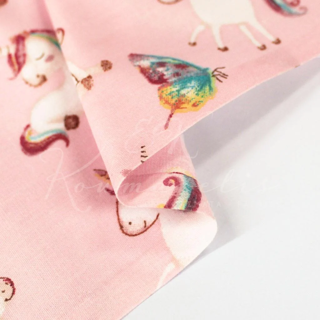 Σεντονόπανο 100% Βαμβάκι - Μονόκεροι και Πεταλούδες - 2