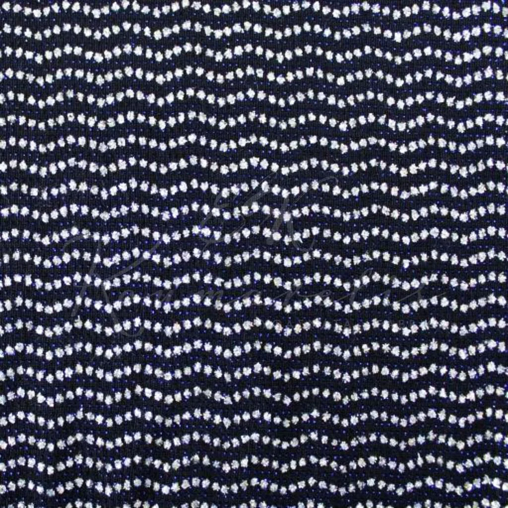 Πλεκτό Λούρεξ – Μαύρο με Ασημί Glitter - 2