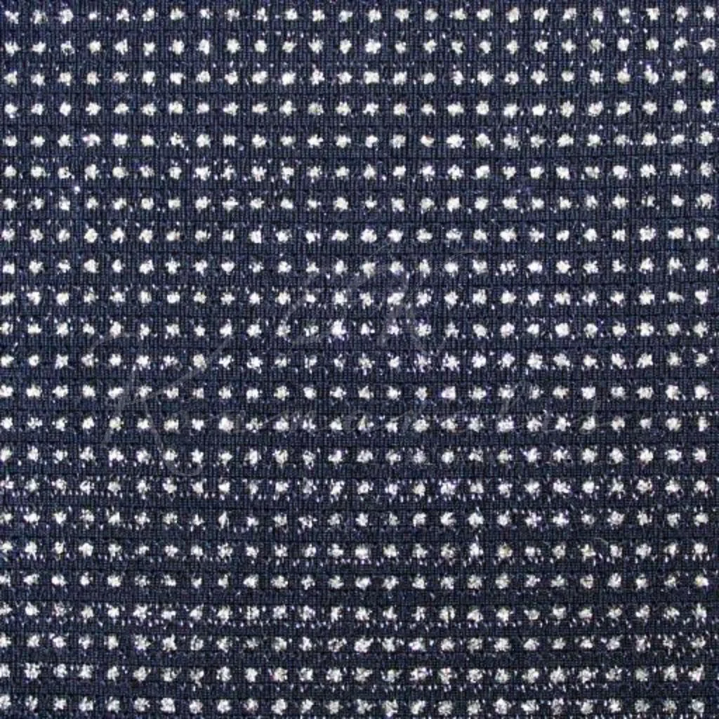 Πλεκτό Λούρεξ – Μπλε με Ασημί Glitter - 2