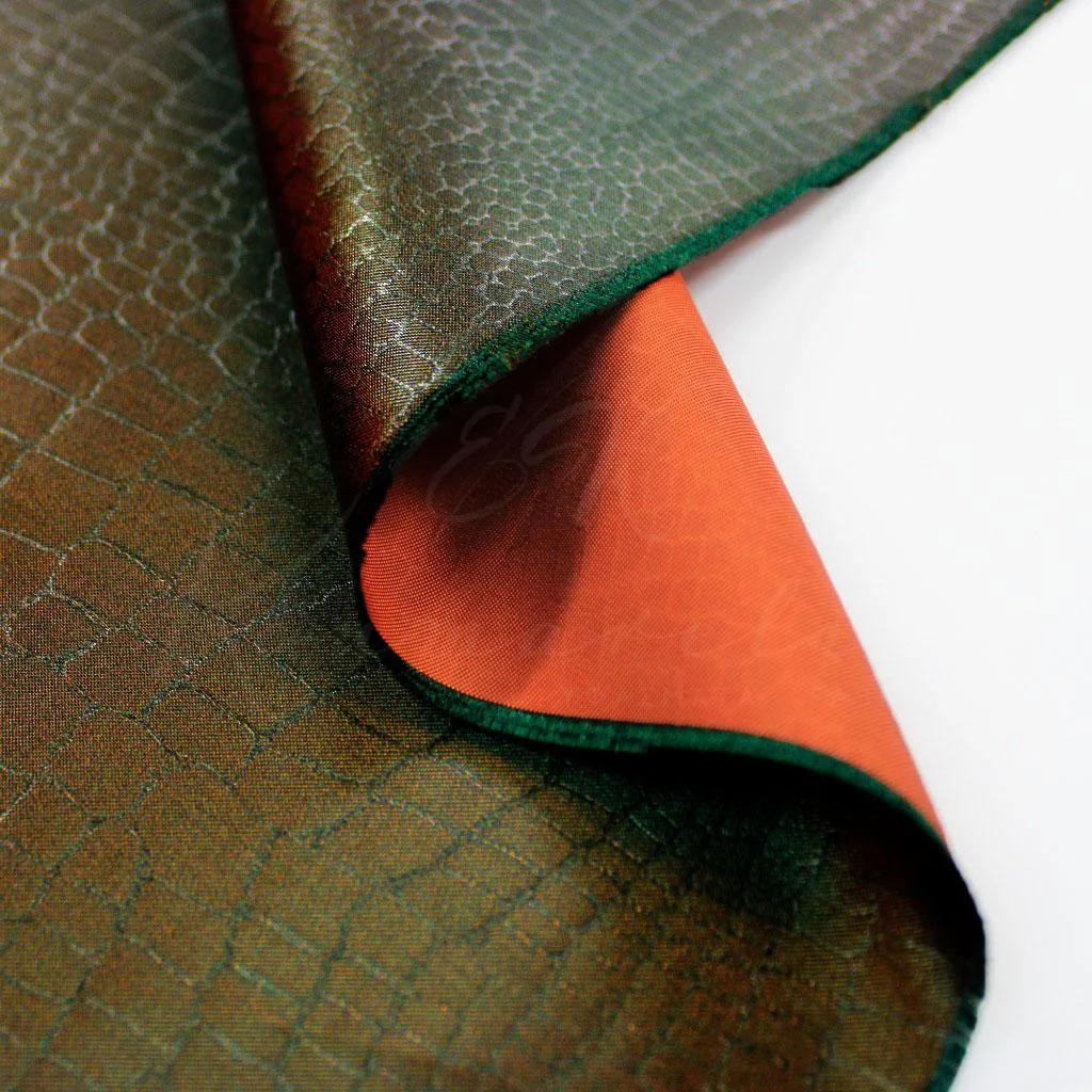 Jacquard Satin Taffeta – Iridescent Snake Print - 4