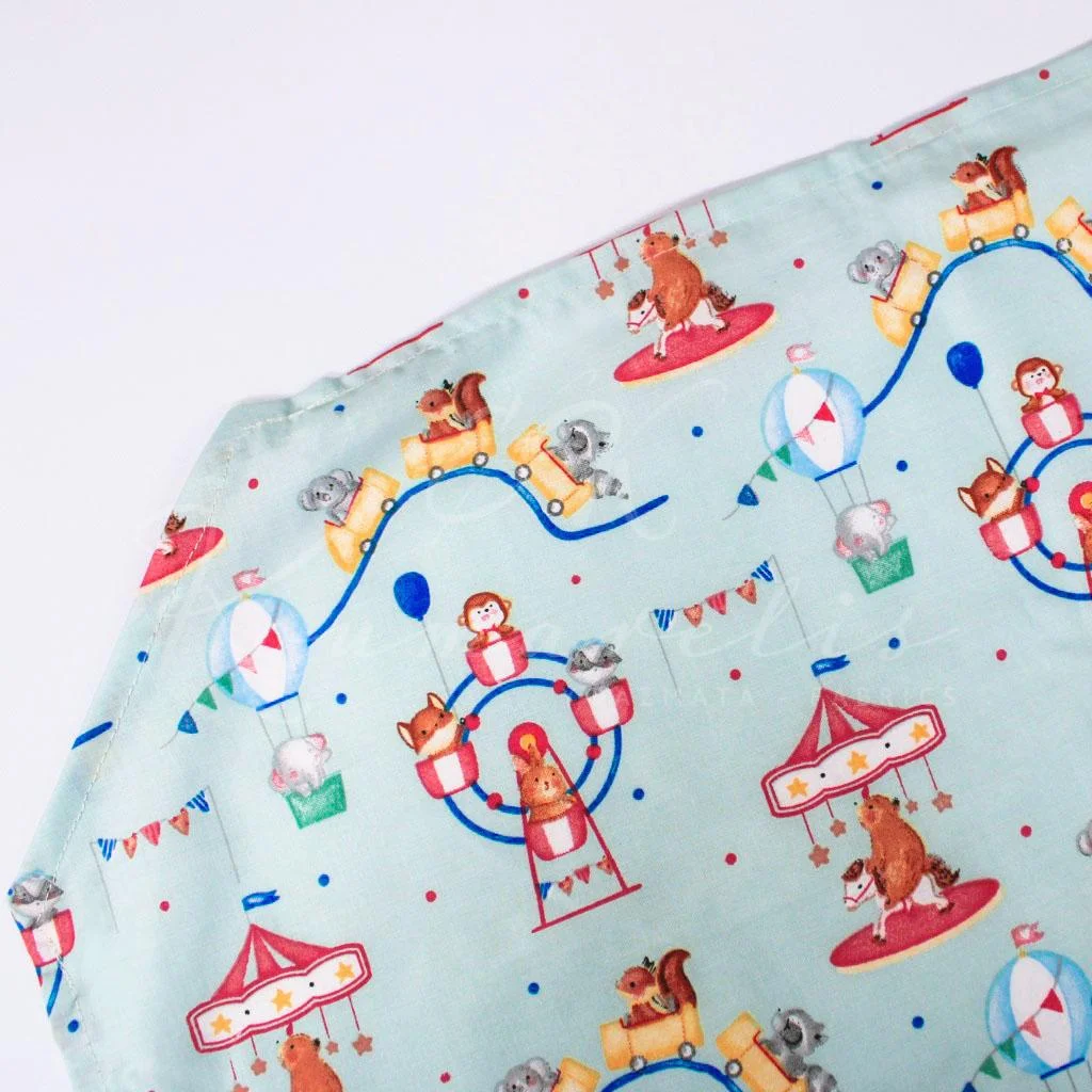 Children’s Nap Cot Sheet - Animals at the Luna Park - 1