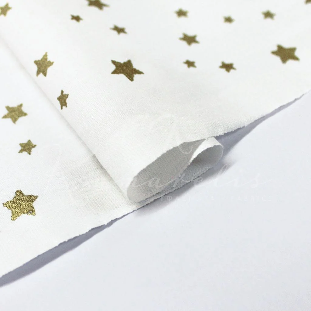 Σεντονόπανο 100% Βαμβάκι - Αστέρια Glitter Χρυσό - 2