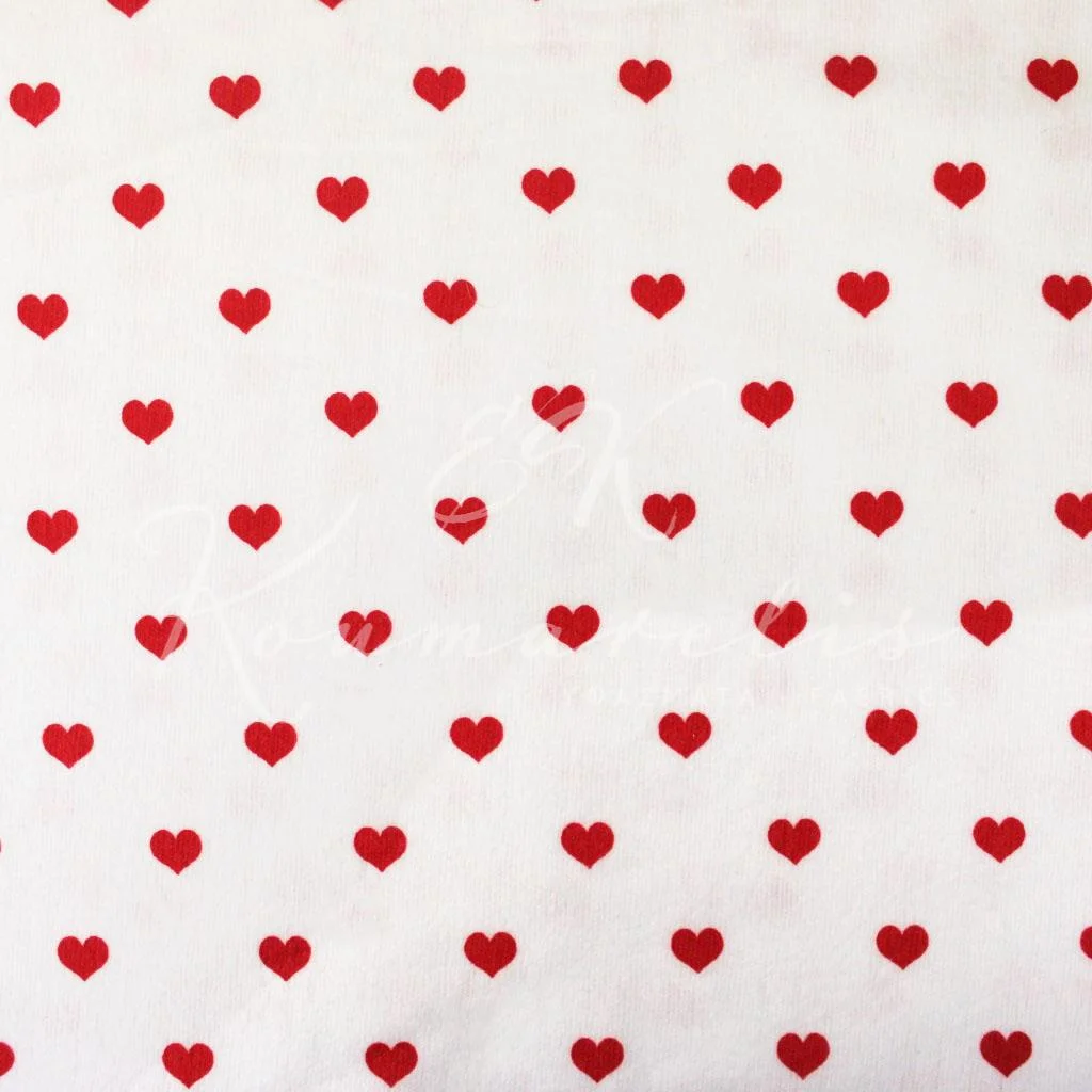 Πάνα αγκαλιάς - Καρδούλες Κόκκινες σε Λευκό Φόντο - 1