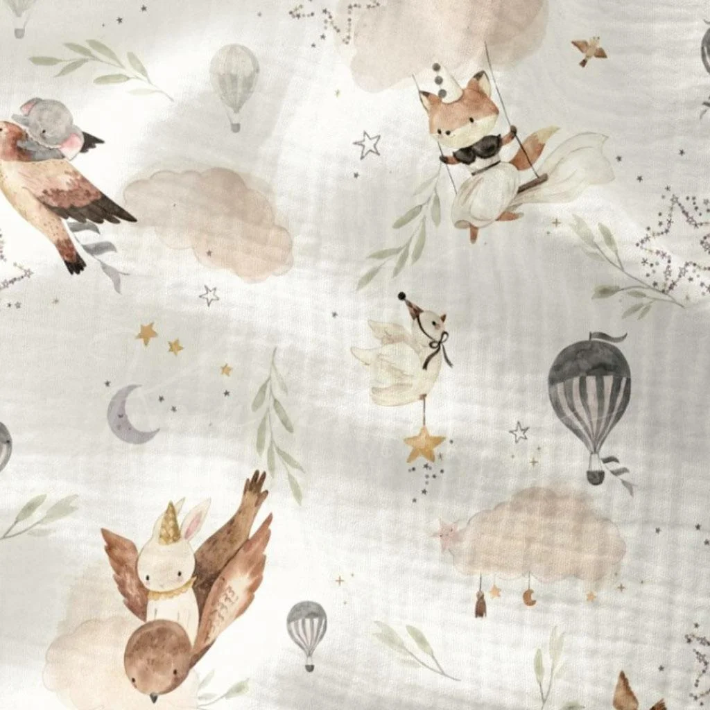 Double Gauze - Dreamy Animals - 1
