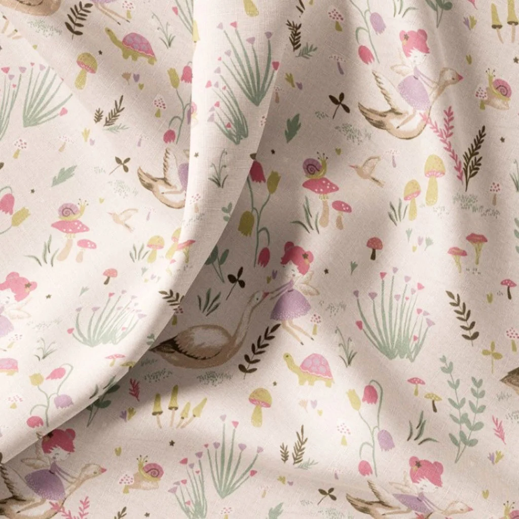 Poplin 100% Cotton - Fairies & Swans - 2
