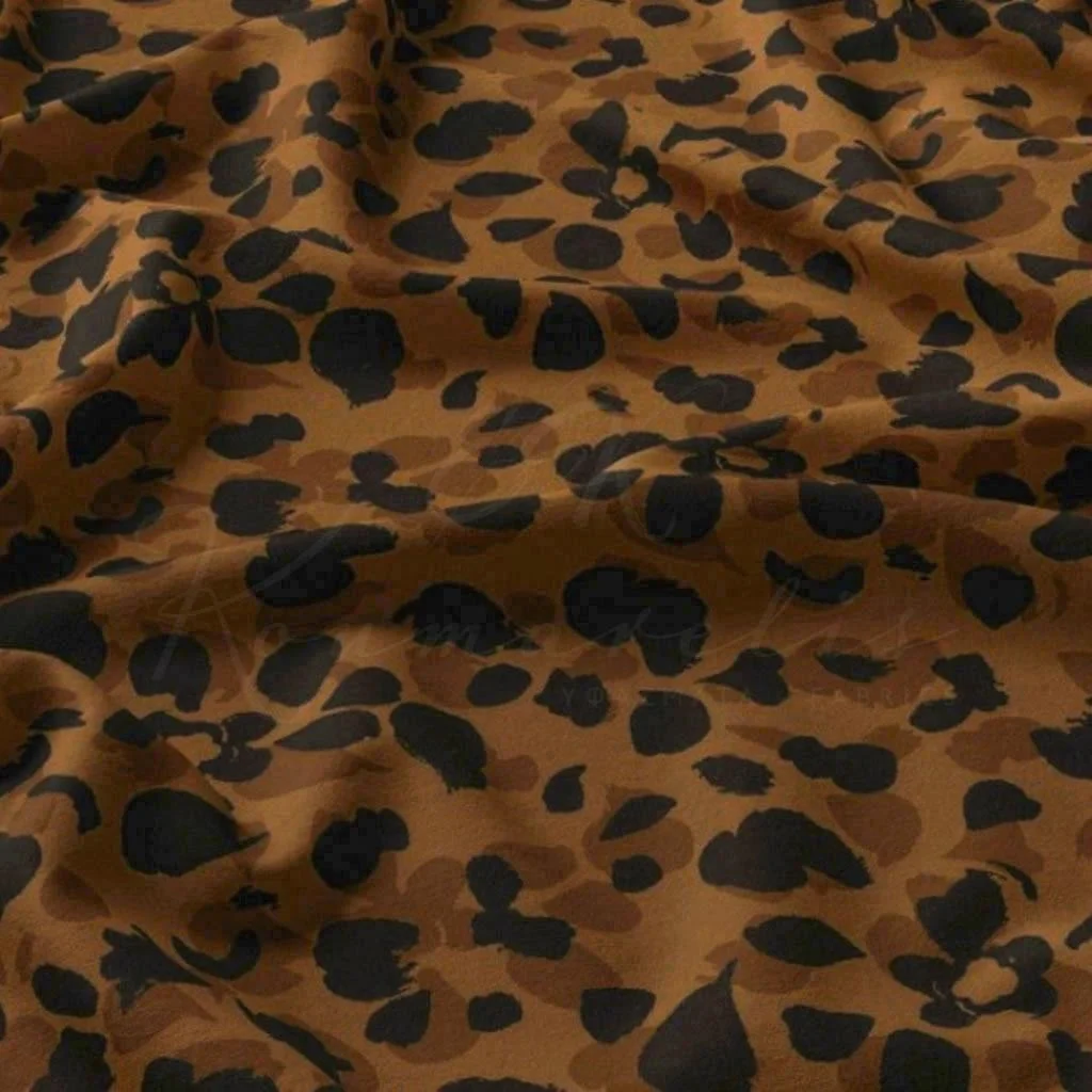 Βισκόζ - Καφέ Βαθύ animal print - 2