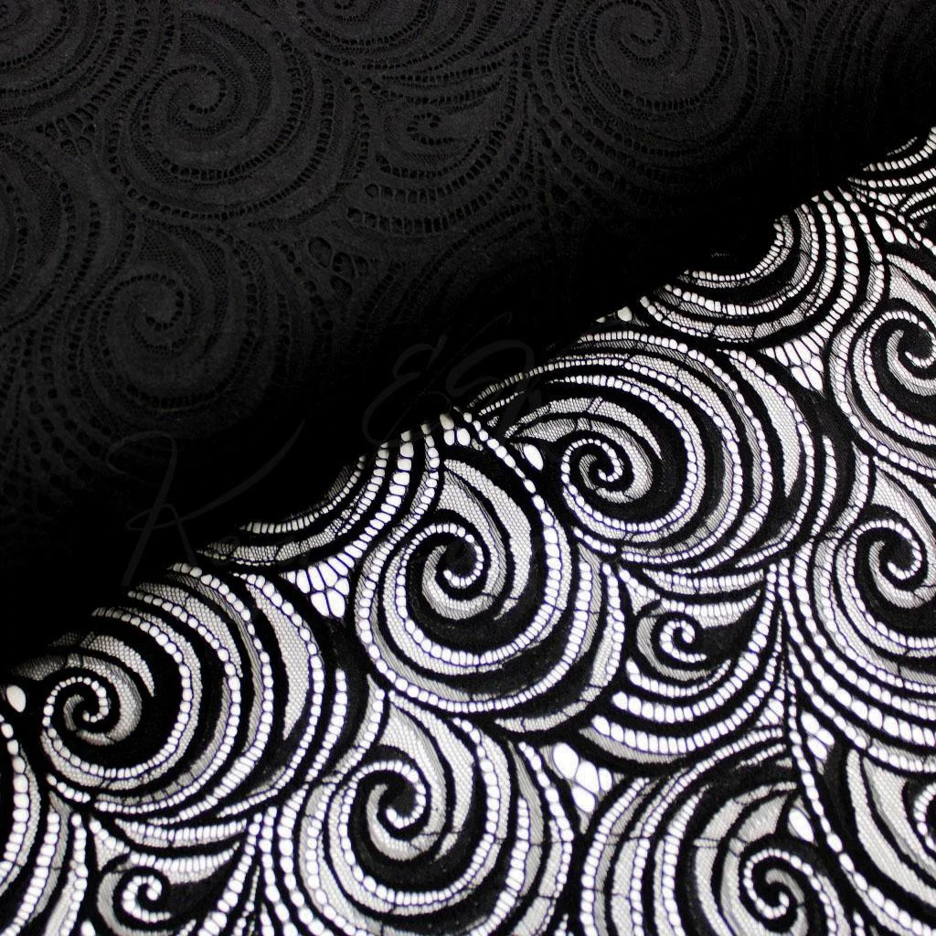 Spiral Lace - Black - 1