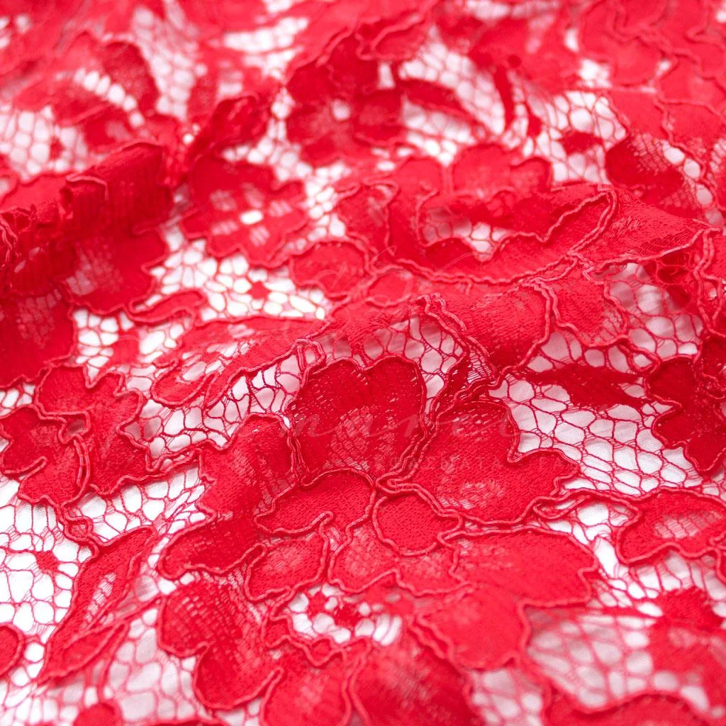 Corded Lace - Deep Coral - 4