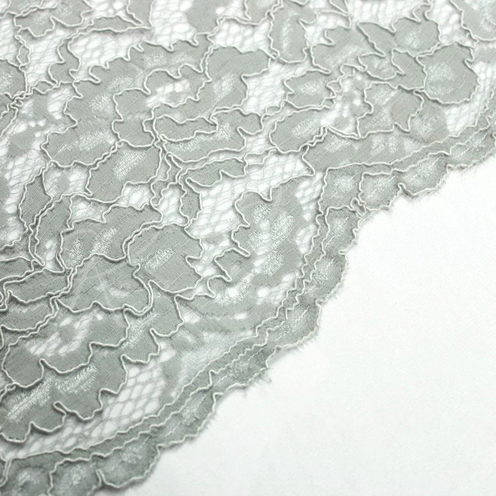 Corded Lace - Light Grey - 2