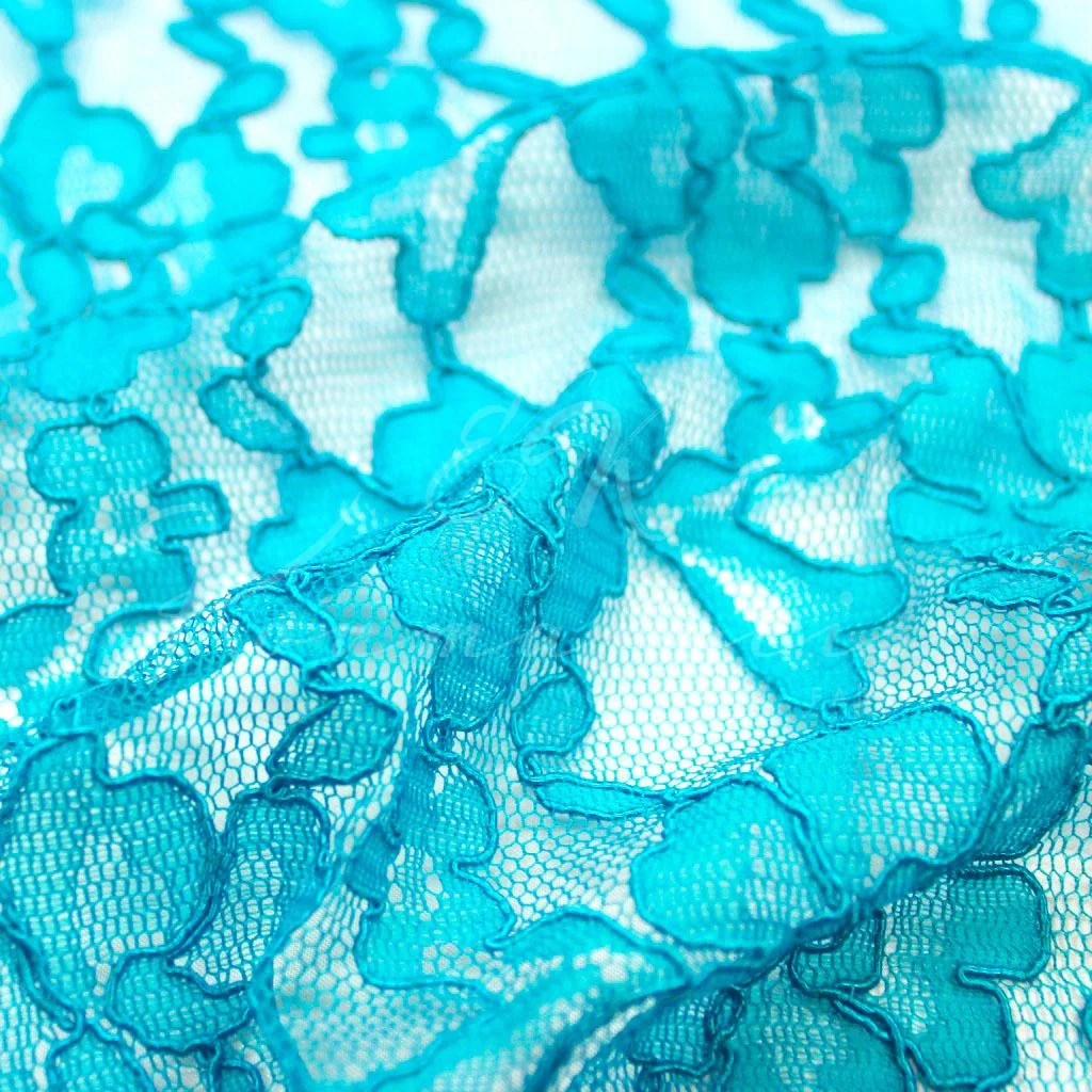 Corded Lace - Turquoise - 4