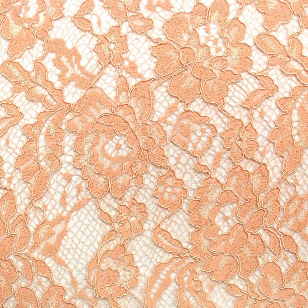 Corded Lace - Salmon Pink - 3