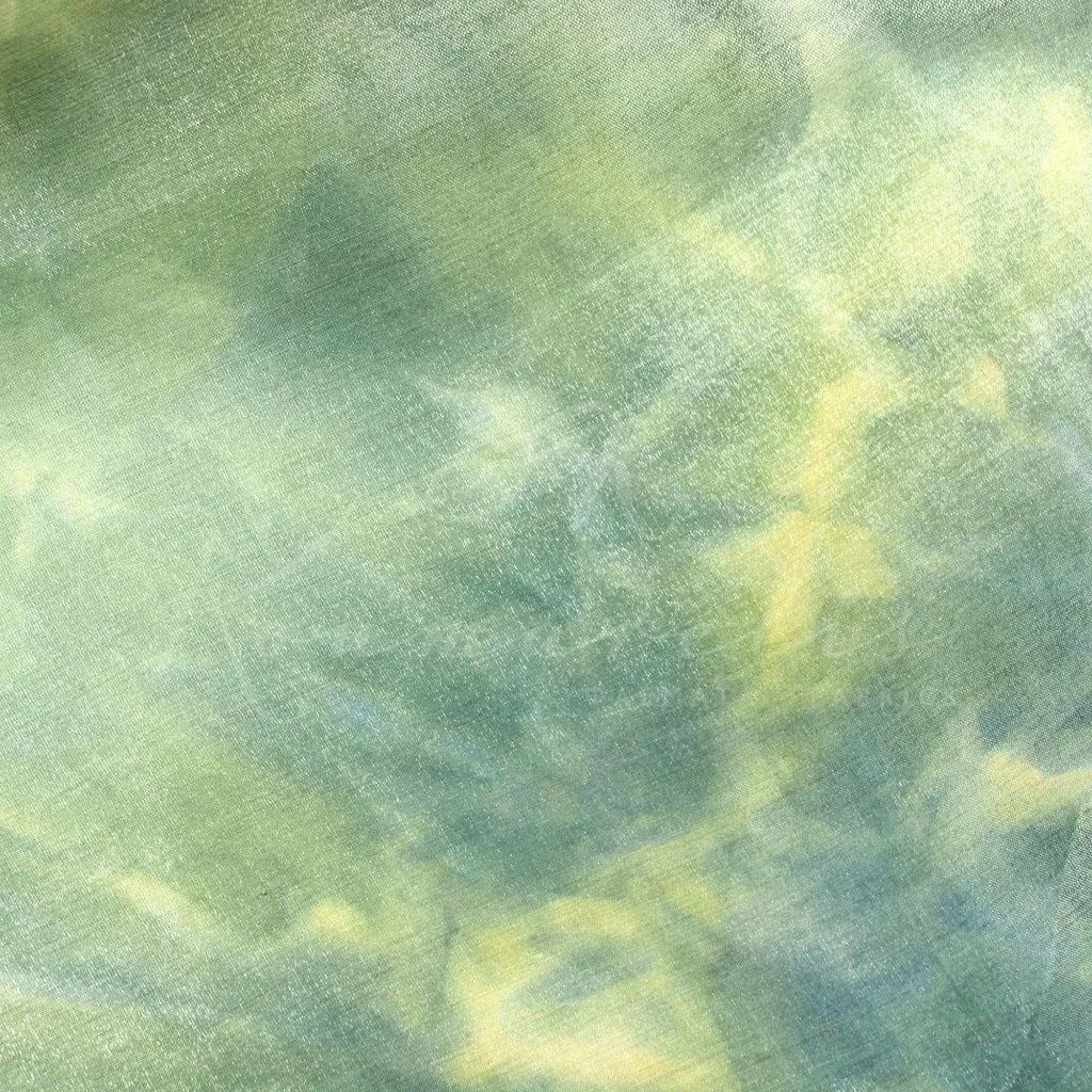 Charmeuse Satin - Pistachio Green Tie Dye - 2