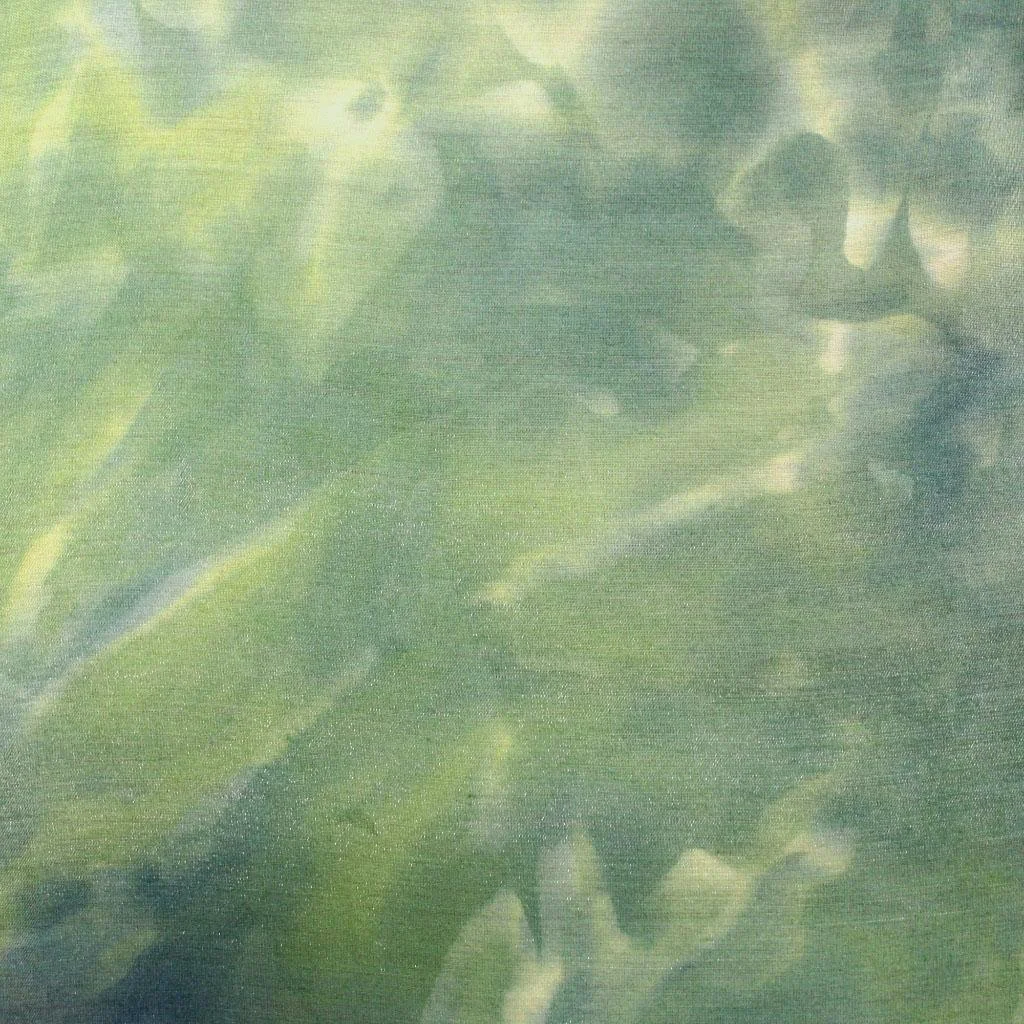 Charmeuse Satin - Pistachio Green Tie Dye - 4