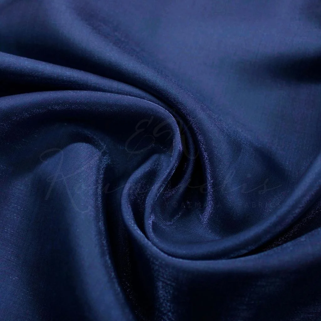 Charmeuse Satin - Dark Blue - 2