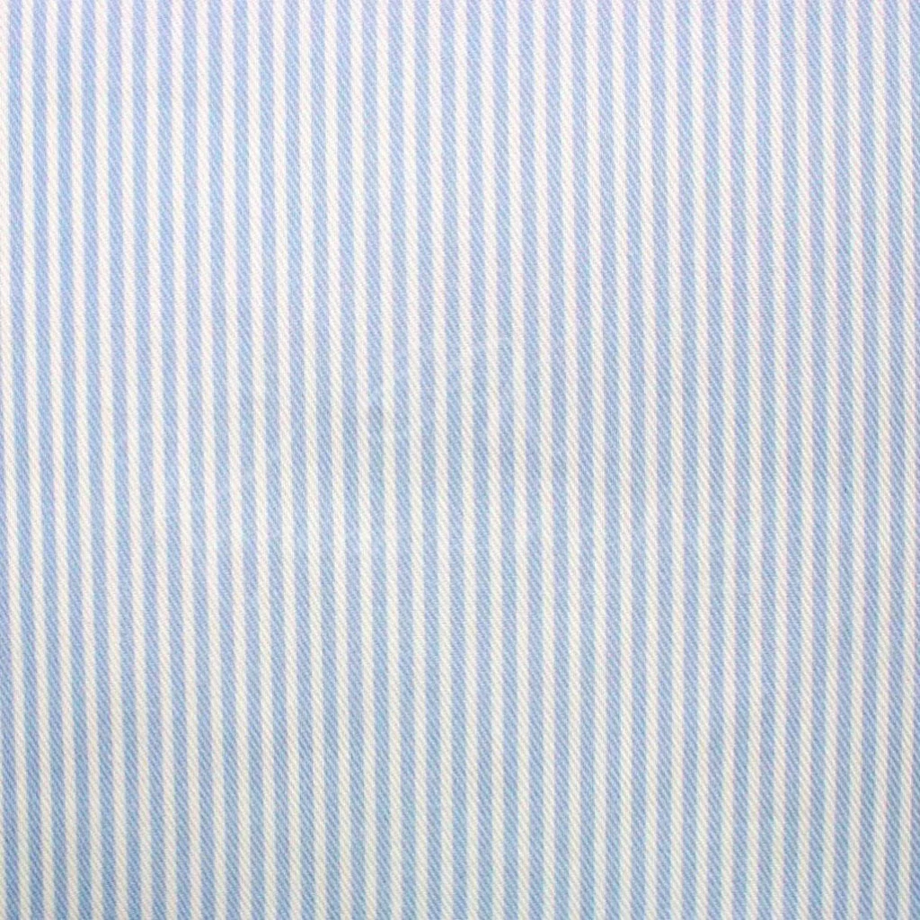 Gabardine - Baby Blue Thin Stripe - 1