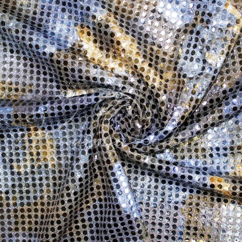Foil Sequin with Silver Clover