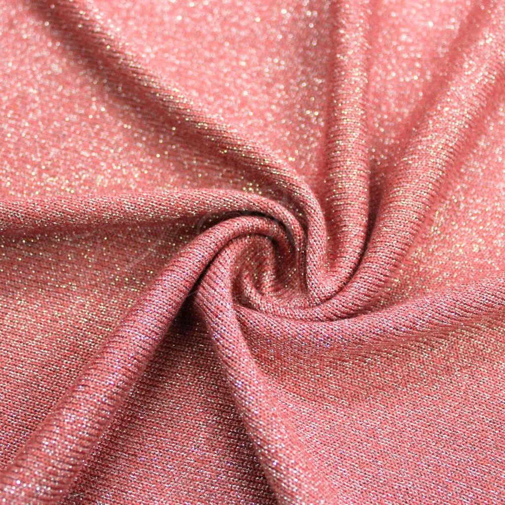Lurex Knit - Dusty pink with silver thread - 1