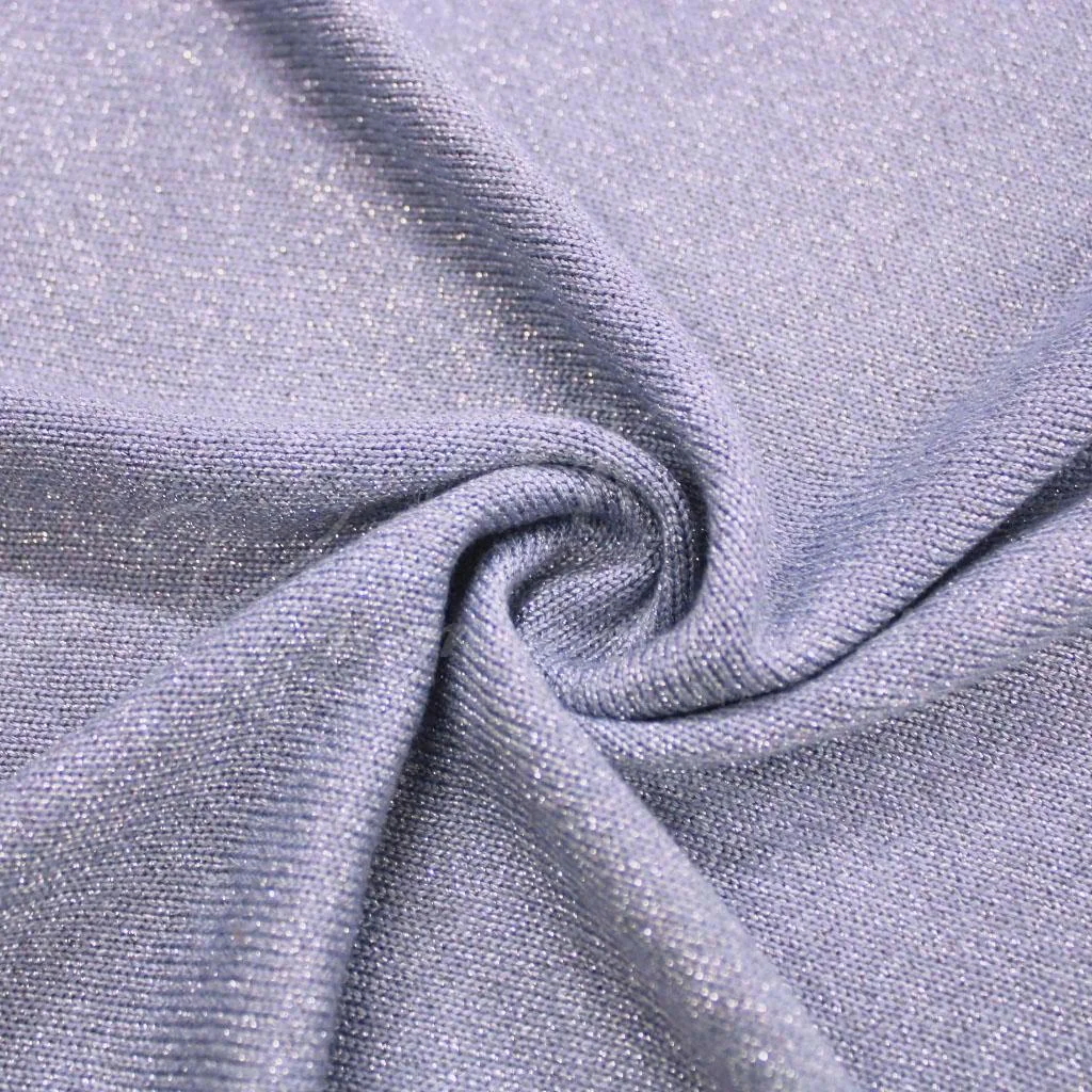Lurex Knit - Violet with silver thread - 1