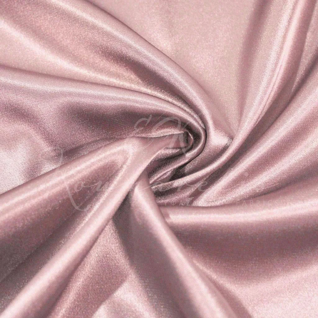 Crepe Satin Elastic - Pastel Puce - 1