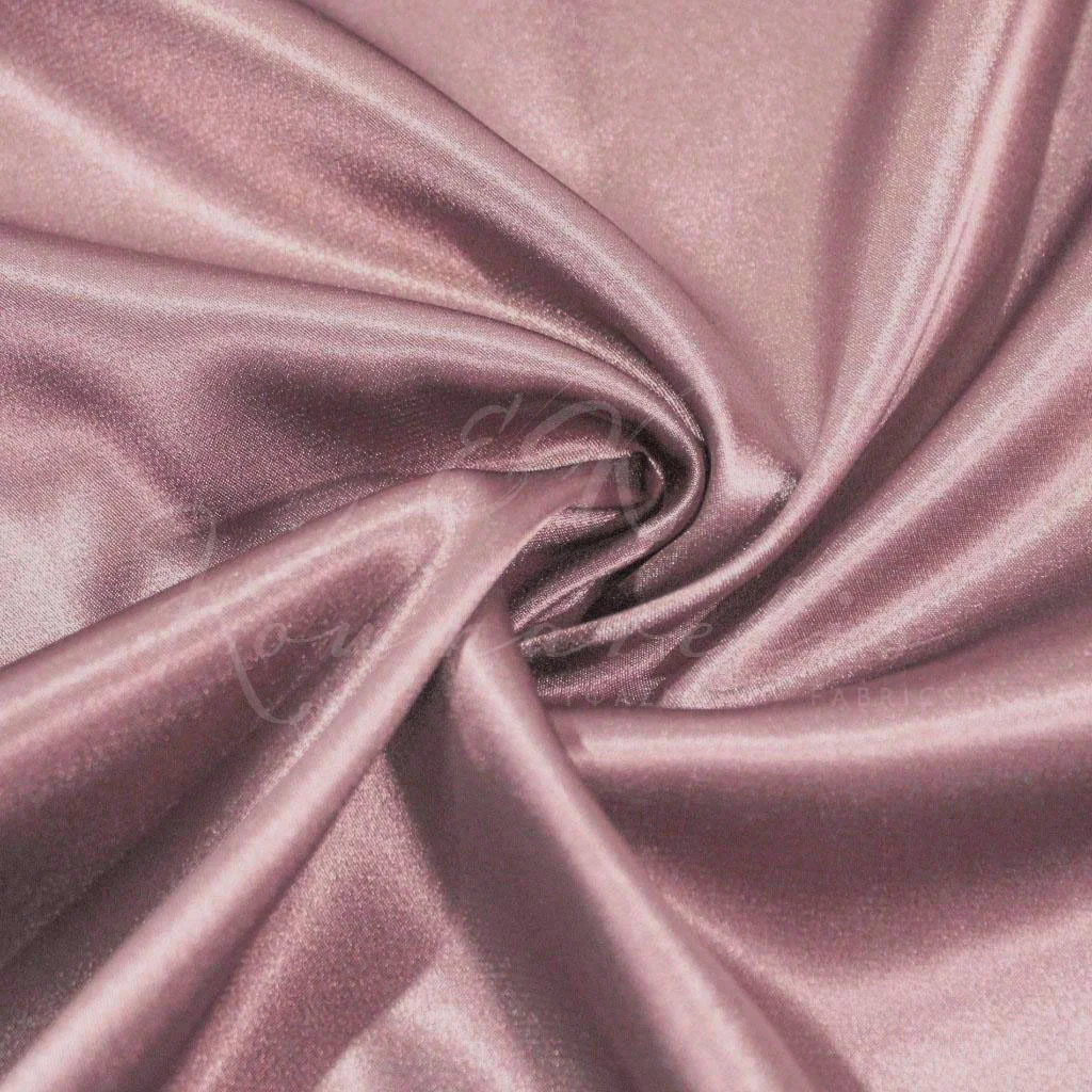 Crepe Satin Elastic - Pastel Puce - 1